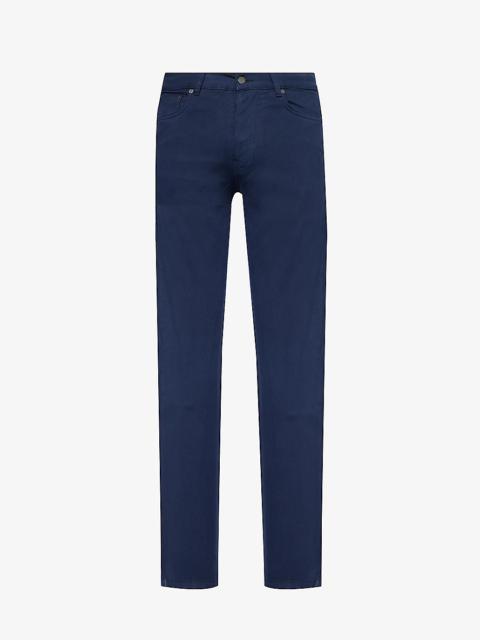 Twill-weave stretch-cotton trousers