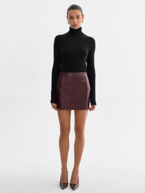 LAMARQUE DIANA | Leather Hourglass Mini Skirt