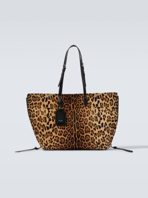 Dolce & Gabbana Atene leopard-print calf hair tote bag