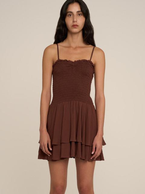 Poupette St Barth Mini Dress Sunia - Chocolate Brown