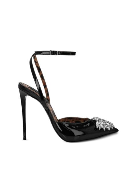 PHILIPP PLEIN Mirror 100mm crystal-embellished pumps