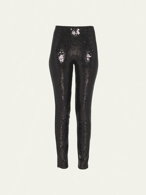 GIORGIO ARMANI Sequin Ankle Leggings
