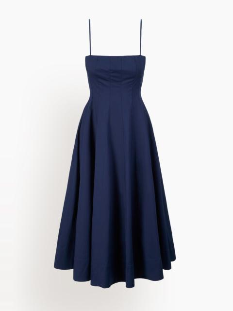 STAUD Wylie Dress in Navy