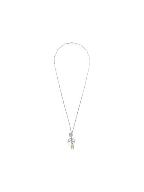 N°21 pearl-bow pendant necklace