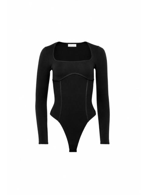 Fleur du Mal Scoop Neck Long Sleeve Bodysuit