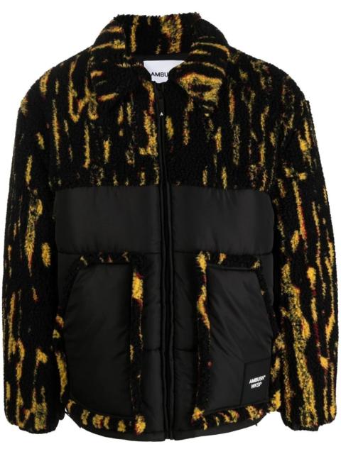 Ambush abstract-print panelled jacket