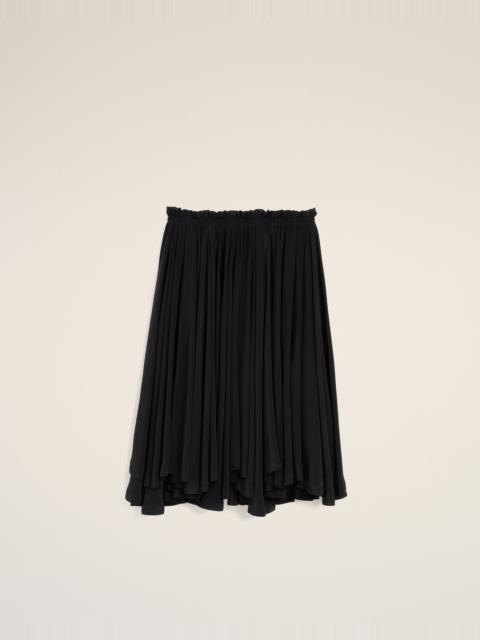AMI Paris BLACK BLENDED SILK MIDI COROLLA SKIRT