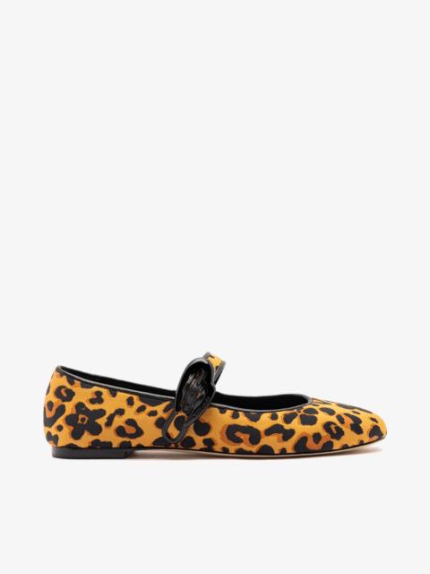 Larroudé Verona Ballet Flat Leopard Jacquard