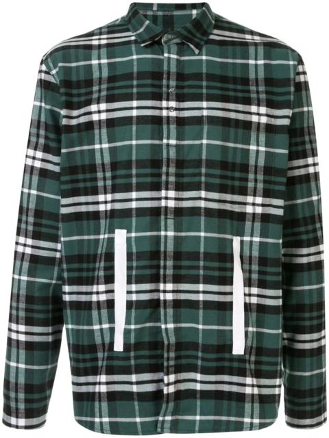Craig Green tape appliqué plaid shirt