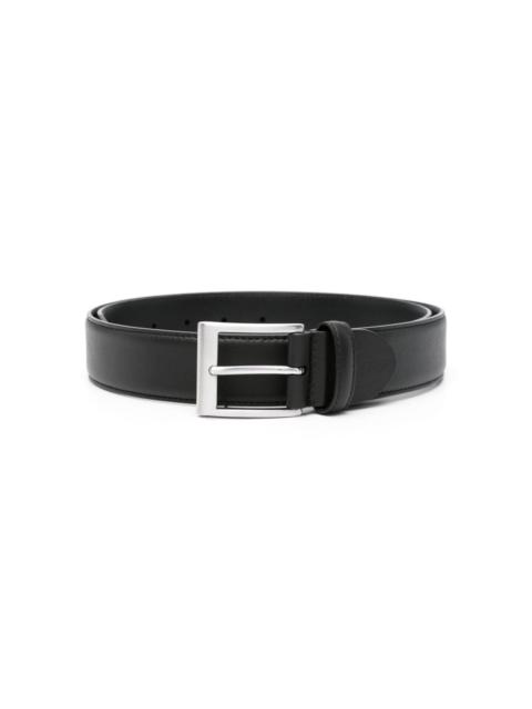 Canali leather buckle belt