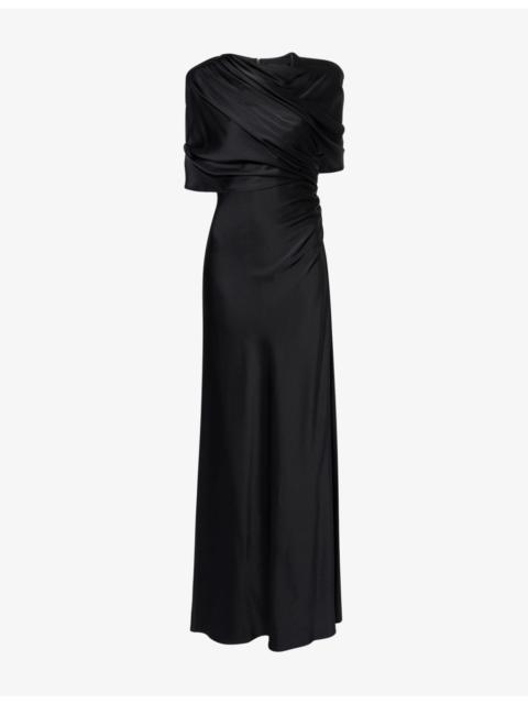 Stella McCartney Draped Cape Satin Gown