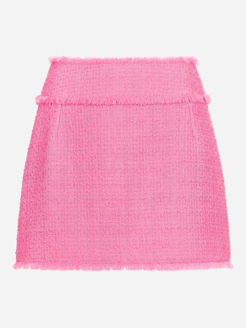 Dolce & Gabbana Raschel tweed miniskirt