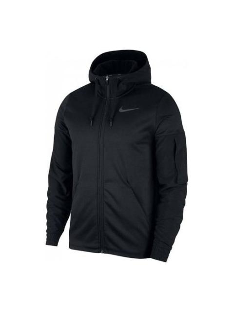 Nike Nike Therma 훈련 스포츠 빨리 건조한 솔질한 재킷 외투 남성 검정 BV6310-010
