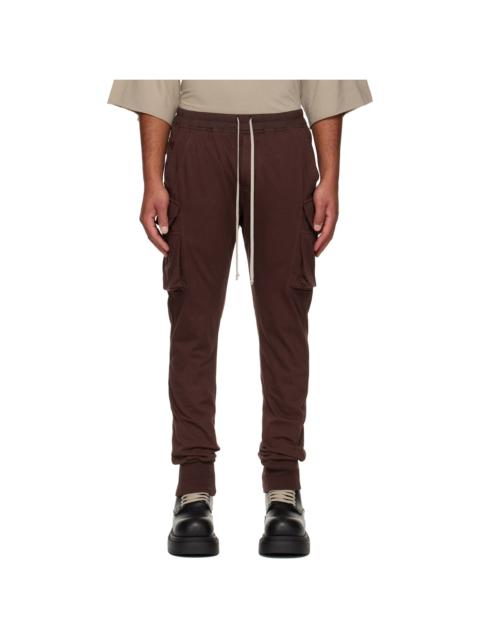 Rick Owens DRKSHDW Burgundy Concordians Mastadon Cut Cargo Pants