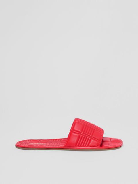 Burberry Quilted Leather Slides