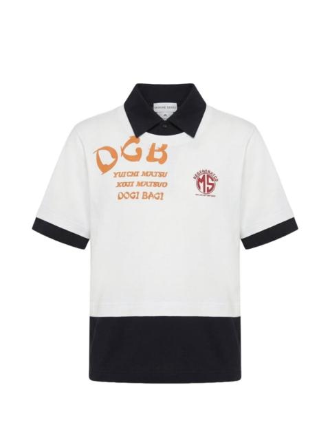 Marine Serre graphic-print polo shirt
