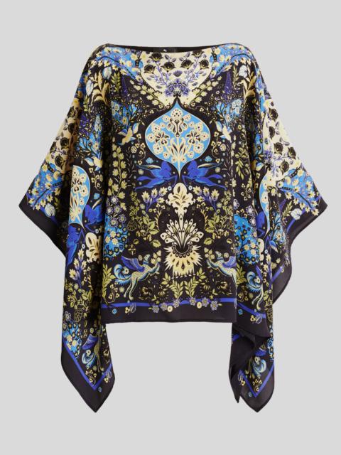 Etro PRINTED SILK PONCHO