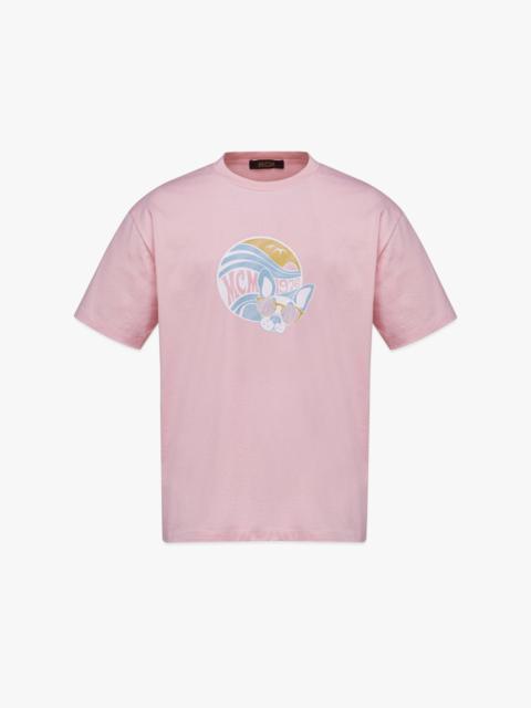 MCM M Pup Sunrise Print T-Shirt in Organic Cotton