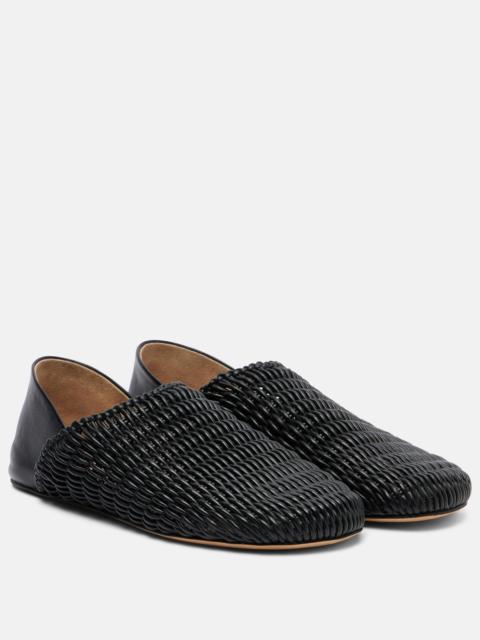 JW Anderson Babouche woven leather loafers