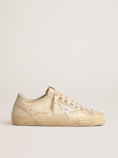 Women’s V-Star LAB in canvas with leather star and rust-colored speckles