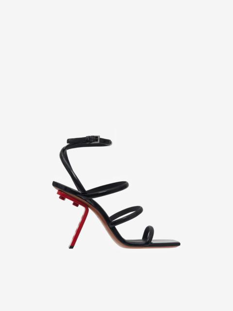 Alaïa PERFORATED SANDALS IN PATENT CALFSKIN