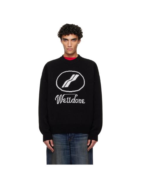 We11done Black Logo JQD Sweater