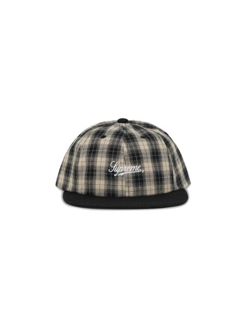 Supreme Script Logo 6-Panel 'Black Plaid'