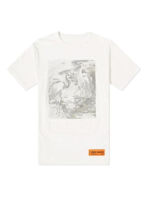 Heron Preston Men's HERON PRESTON SS20 Black White Printing Logo Short Sleeve White HMAA011S209140220188