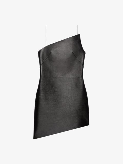 ASYMMETRIC DRESS IN LEATHER