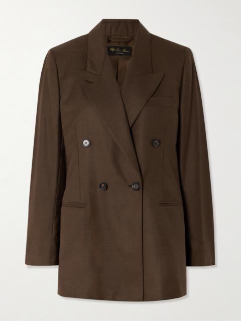 Loro Piana Oversized Double-breasted Virgin Wool Blazer