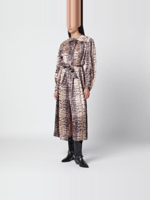 Isabel Marant Isabel Marant Beige Silk Midi Dress with Belt