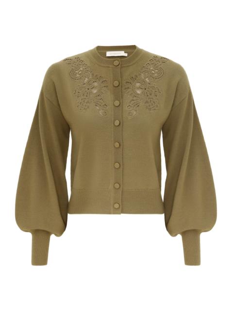 Zimmermann CLASH MERINO LACE CARDIGAN