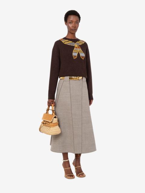 Moschino INLAID WOOL-AND-SILK BLEND SWEATER