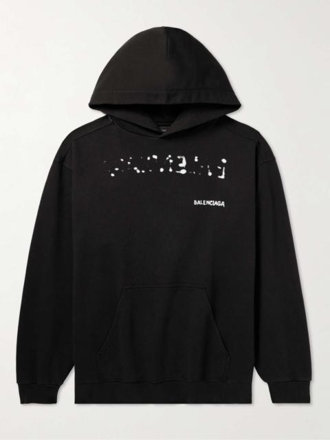 BALENCIAGA 남자의 손 Drawn Balenciaga Hoodie 중간 적합 에 검정