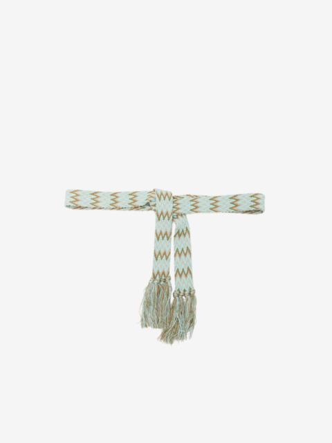 Pierre-Louis Mascia zigzag-knit tassel-detail belt