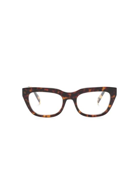 Prada tortoiseshell rectangle-frame glasses