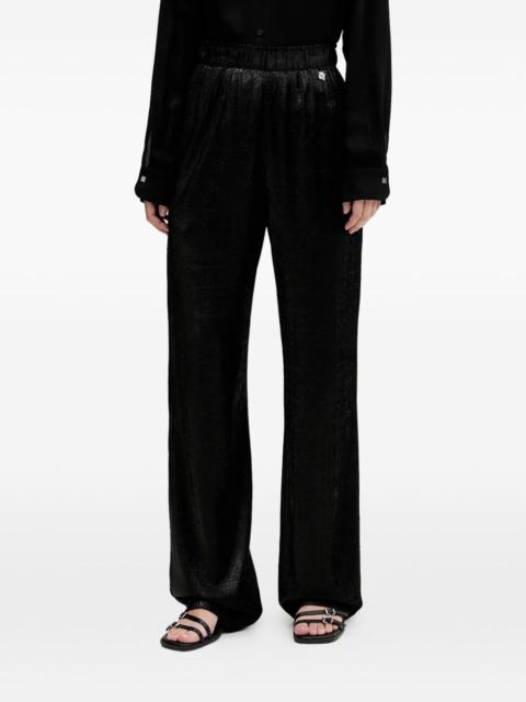 HUGO elasticated-waistband kogo-plaque trousers
