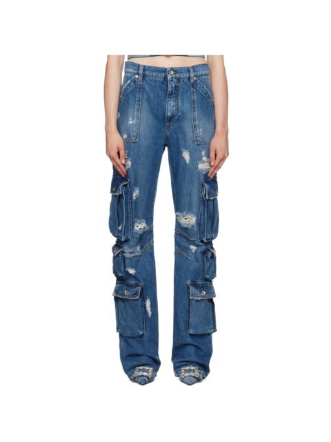 Dolce & Gabbana Blue Distressed Jeans