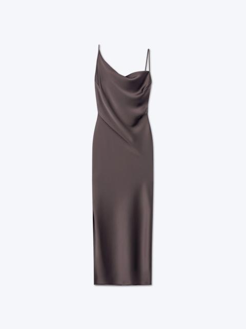 Nanushka LENNIE - Slip satin midi dress - Coffee bean