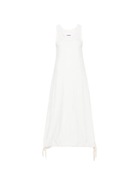 embroidered-logo cotton maxi dress