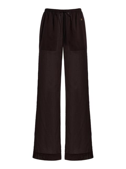 ÉTERNE Brody Cotton Gauze Pants brown