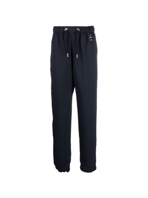keyring-attachment tapered-leg trousers
