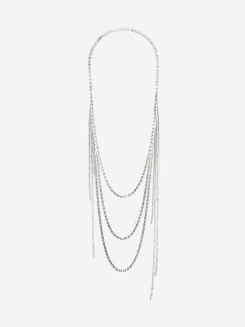 The Kooples SILVER RHINESTONE NECKLACE