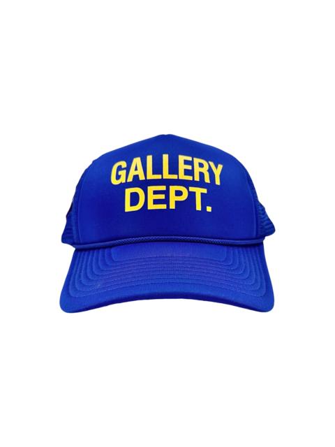 GALLERY DEPT. Logo Trucker Hat (4 G Patch Custom) "Blue Yellow" Qw