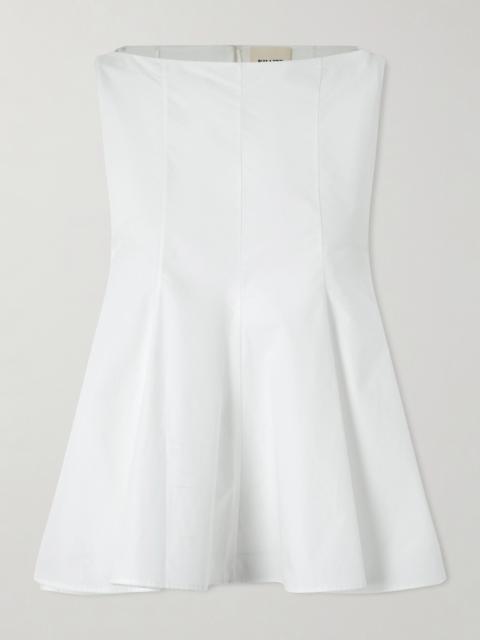 KHAITE Marita Paneled Cotton-poplin Blouse
