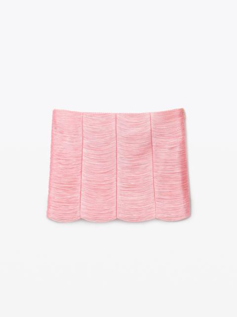 Alexander Wang FRINGE MINI SKIRT IN POWER MESH