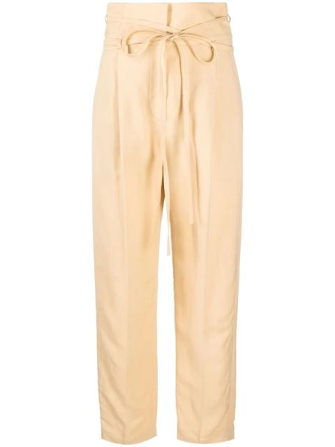 Brunello Cucinelli tied-waist high-waisted trousers