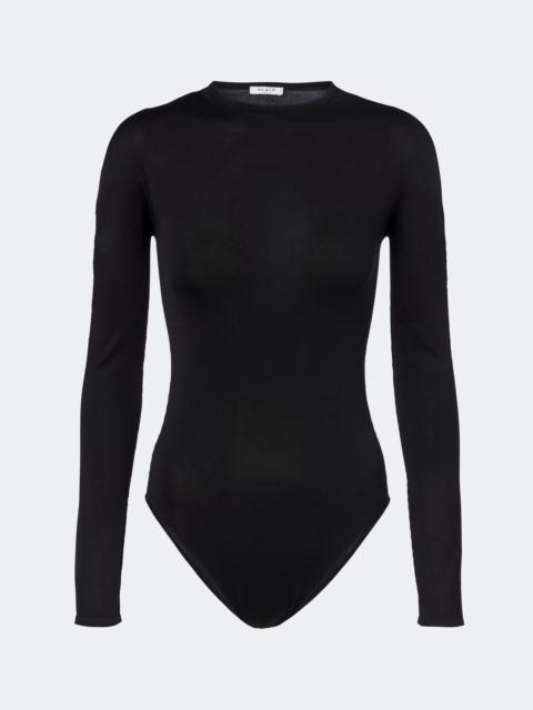 Alaïa Silk-blend jersey bodysuit