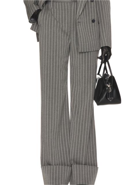 HELSA Pinstripe High Waist Cuffed Pants
