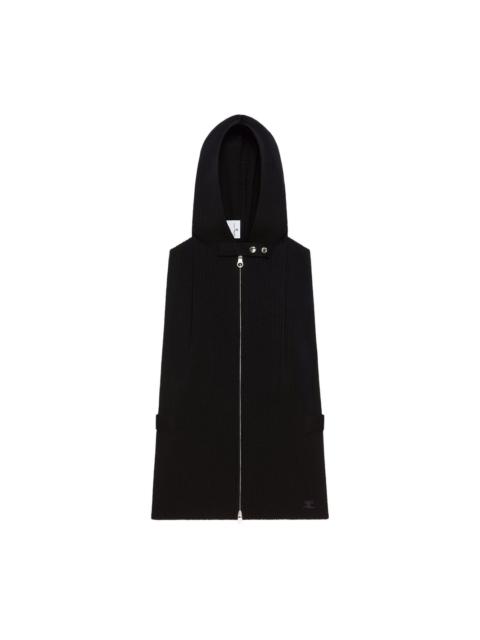 courrèges zip-up 후드 vest